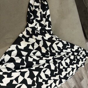 Source Unknown Black and White Halter Sundress